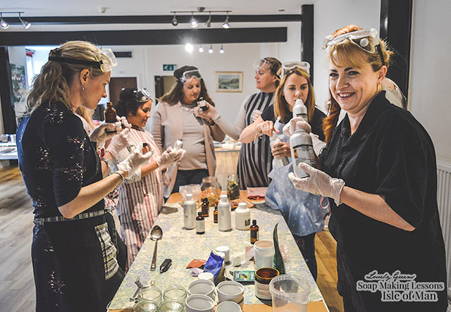 Soap Making Workshops on the Isle of Man. In Lovely Greens soap making lessons you'll learn to make natural soap using pure oils and natural colour and fragrance #lovelygreens #isleofman #soap