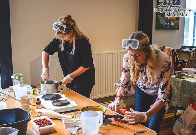 Soap Making Workshops on the Isle of Man. In Lovely Greens soap making lessons you'll learn to make natural soap using pure oils and natural colour and fragrance #lovelygreens #isleofman #soap