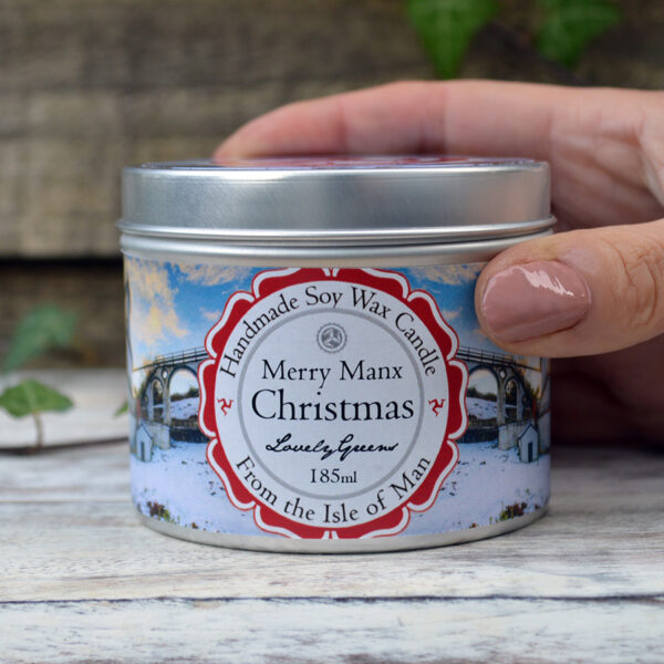 Merry Manx Christmas Candle by Lovely Greens